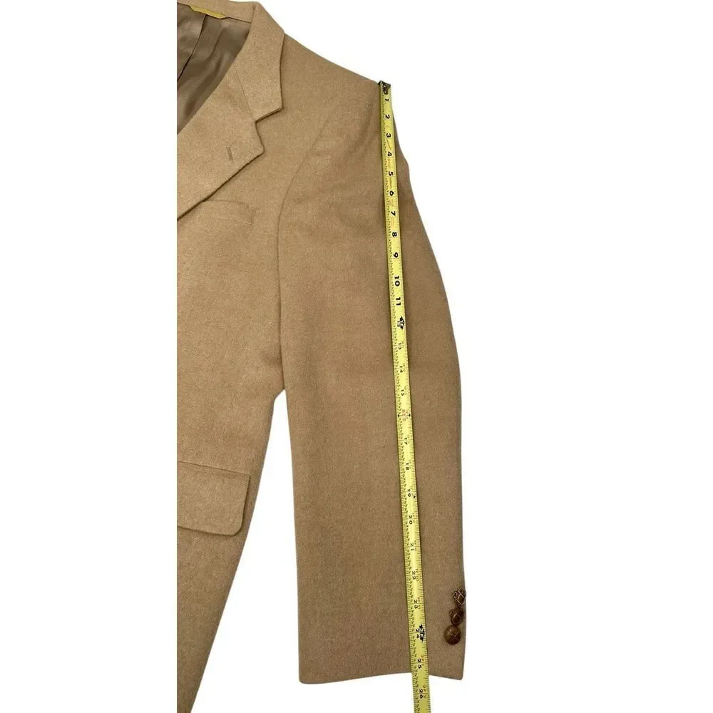44R Vintage Kuppenheimer Soft Tan Camel Hair 2-Button Sport Coat Blazer Jacket